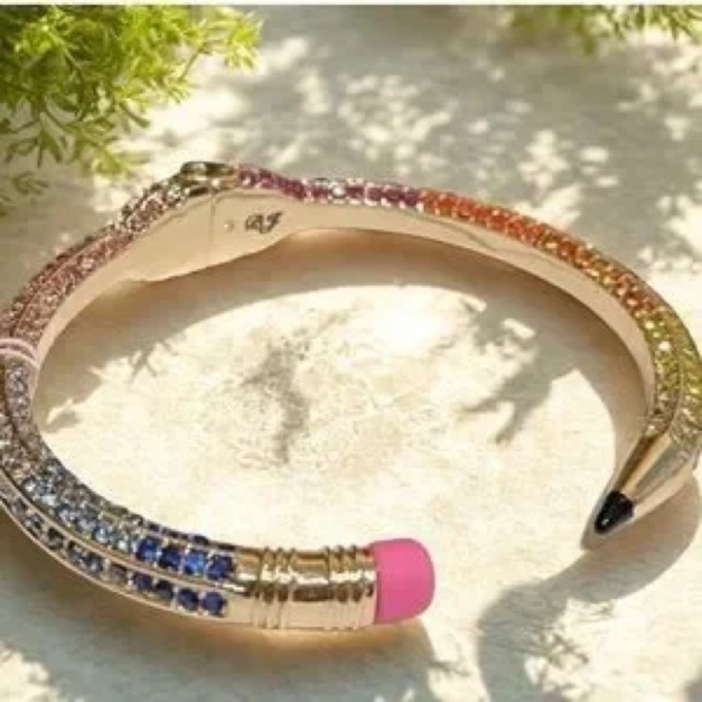 Betsey Johnson Crystal Pencil Bangle Bracelet